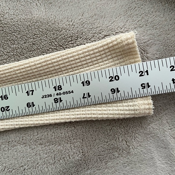 We The Free Free People Cream Waffle Shirt Navy Graphic Boho A Line Size S - Picture 10 of 11